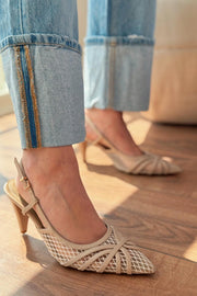 Celiona Mat Nude File Detaylı Stiletto - ILOVESHOES