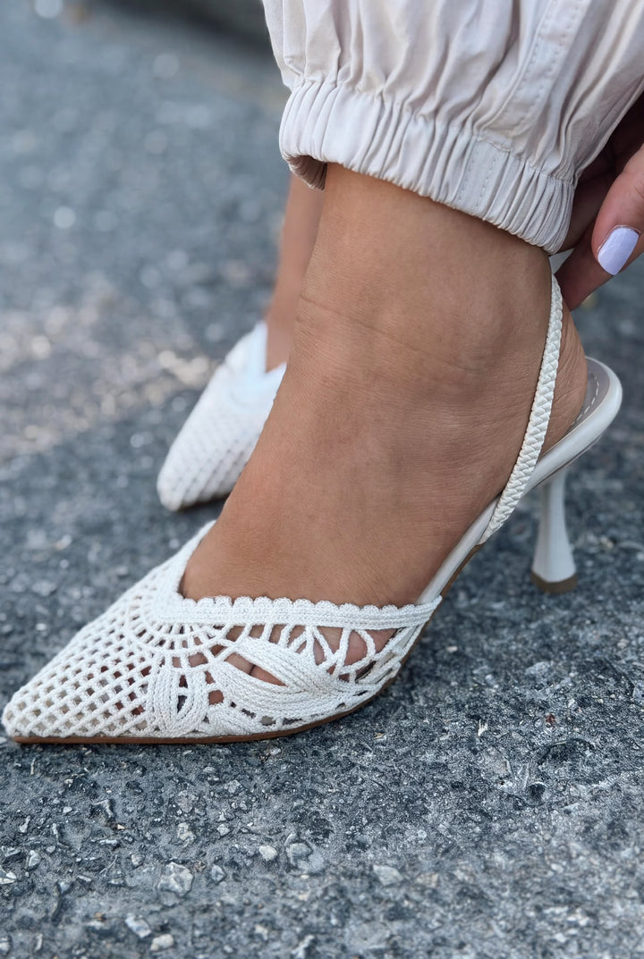 Brina Bej Dantel Kadın Stiletto