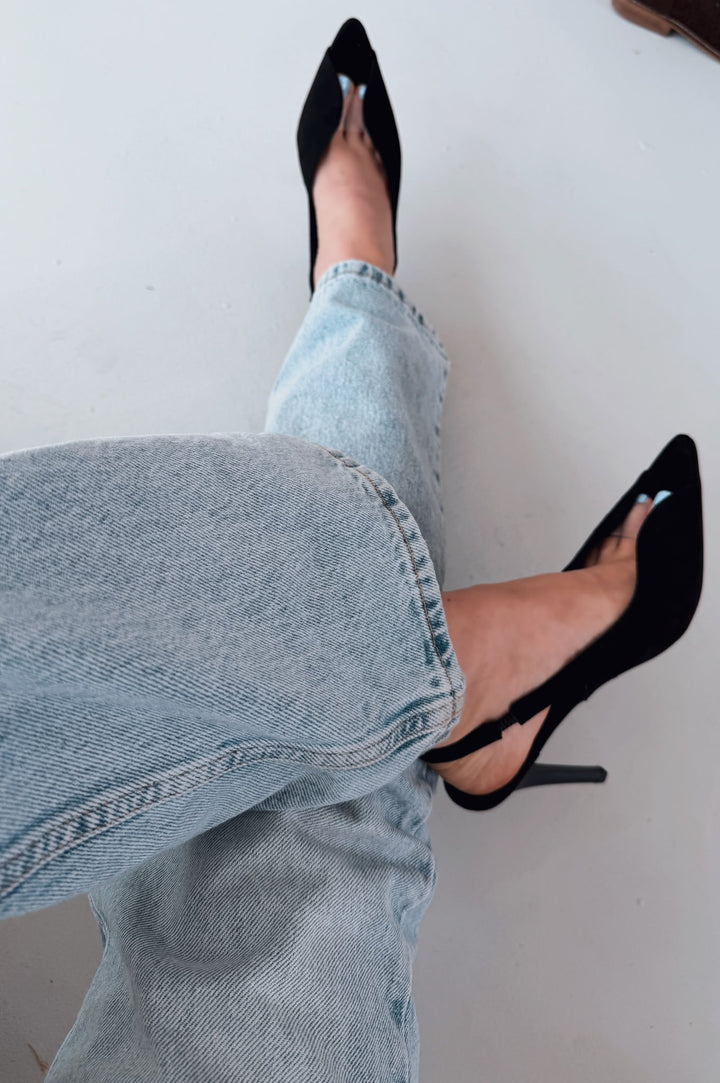 Marvello Siyah Mat Deri Kadın Topuklu Sandalet - ILOVESHOES