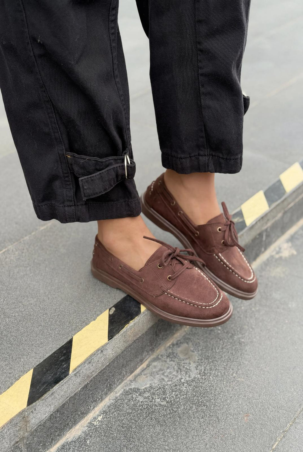 Morin Kadın Oxford Ayakkabı Acıkahve Süet - ILOVESHOES