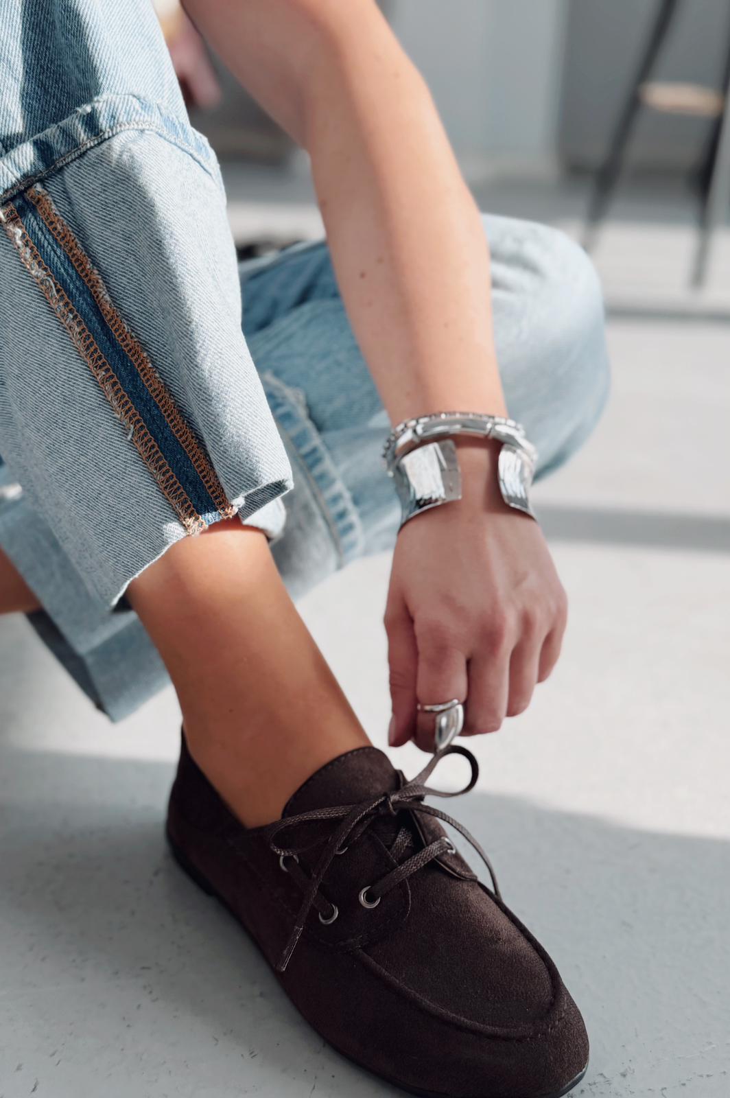 Maltra Kadın Oxford Ayakkabı Acıkahve Süet - ILOVESHOES