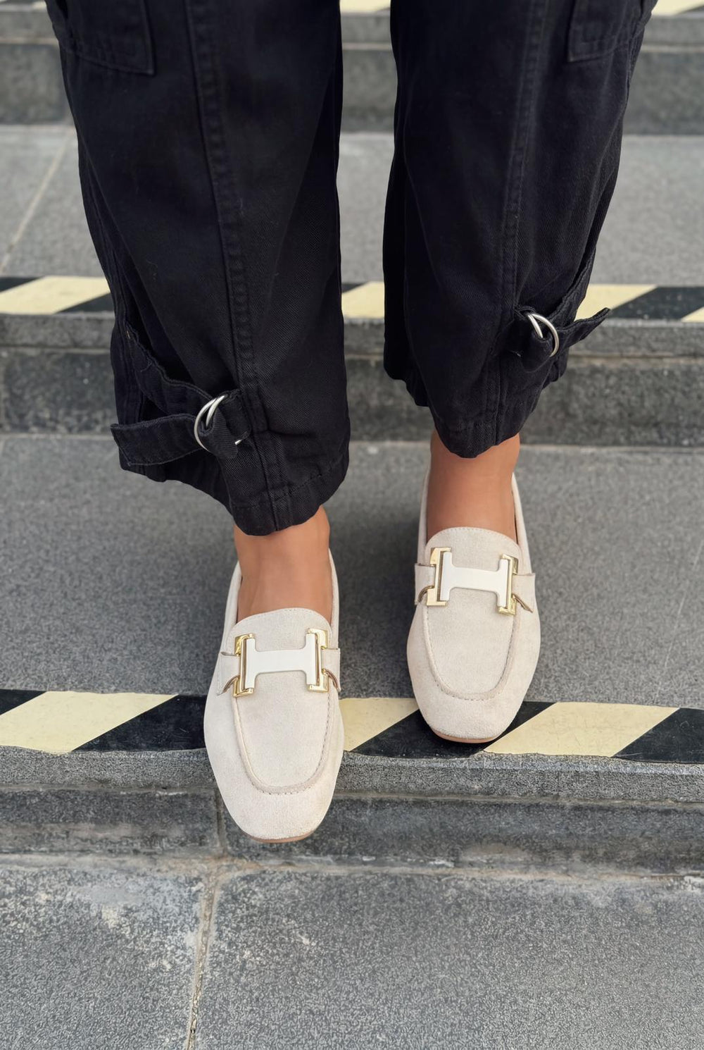 Elara Kadın Loafer Bej Süet - ILOVESHOES