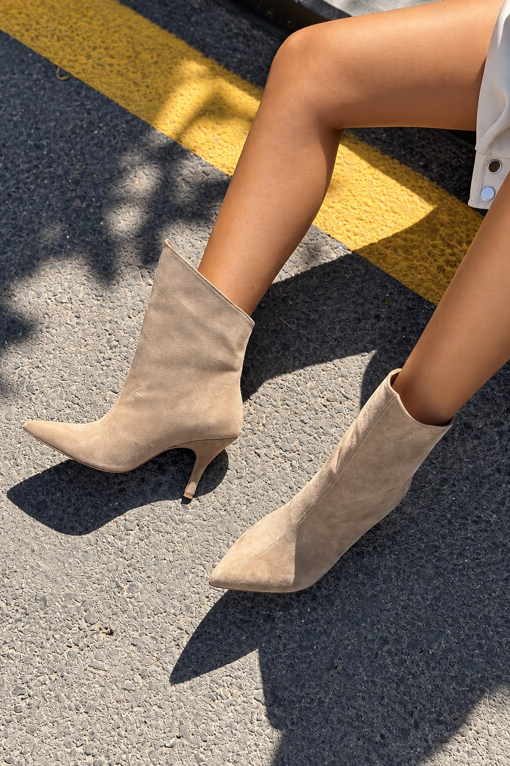 Alwens Vizon Süet Kadın Topuklu Bot - ILOVESHOES