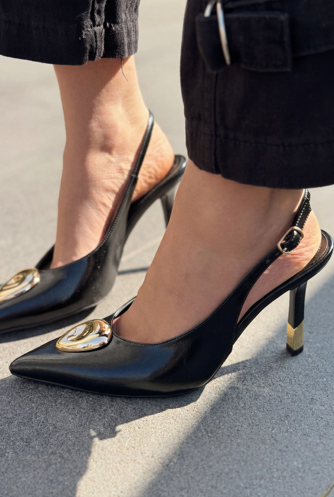 Torval Stiletto Siyah Mat Deri - ILOVESHOES