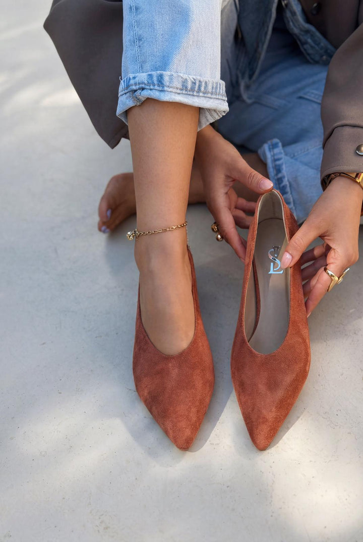 Seranis Stiletto Taba Süet - ILOVESHOES