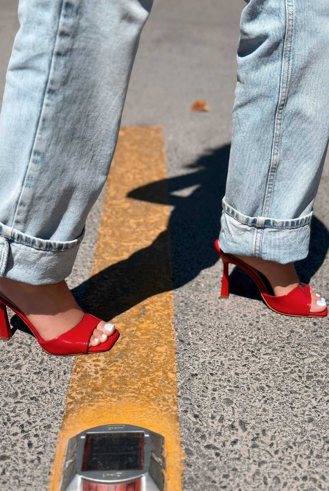 Sorel Kırmızı Rugan Kadın Topuklu Terlik - ILOVESHOES