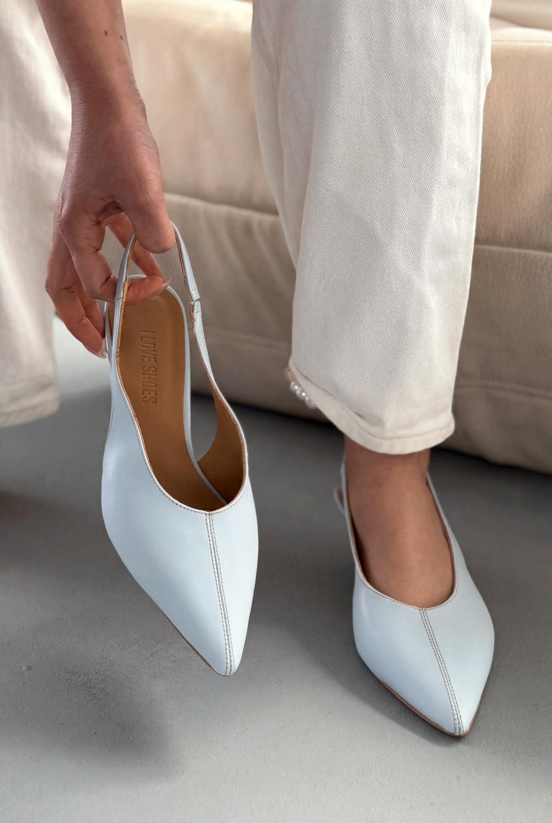 Selor Bebek Mavisi Mat Deri Kadın Stiletto - ILOVESHOES