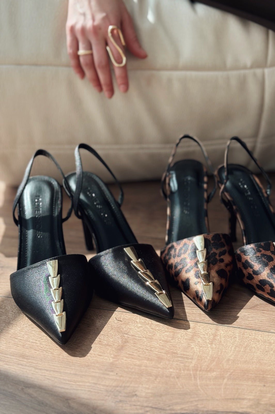 Jaylen Saten Siyah Yüksek Topuklu Kadın Ayakkabı - ILOVESHOES