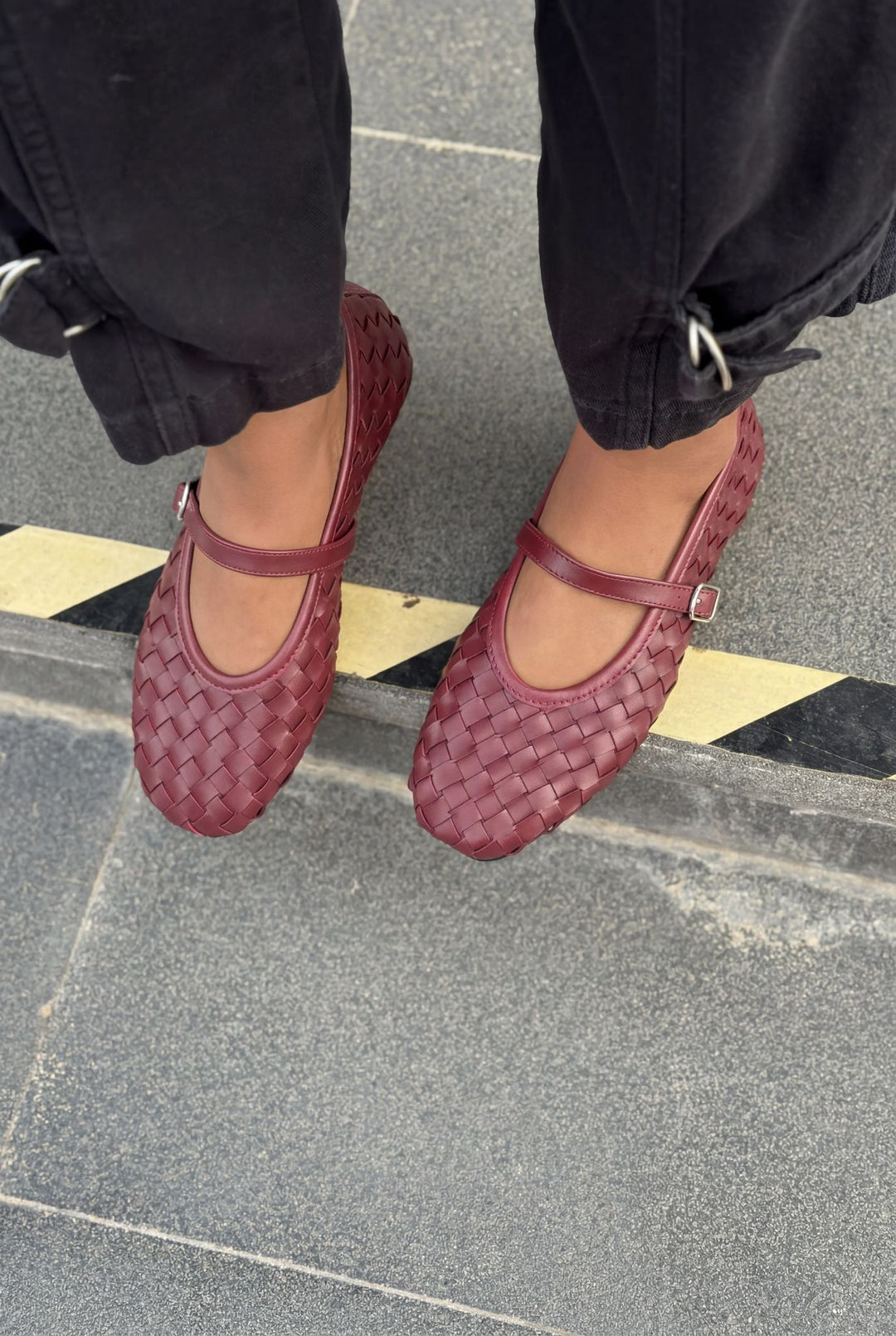 Roselle Kadın Babet Bordo Mat Deri - ILOVESHOES