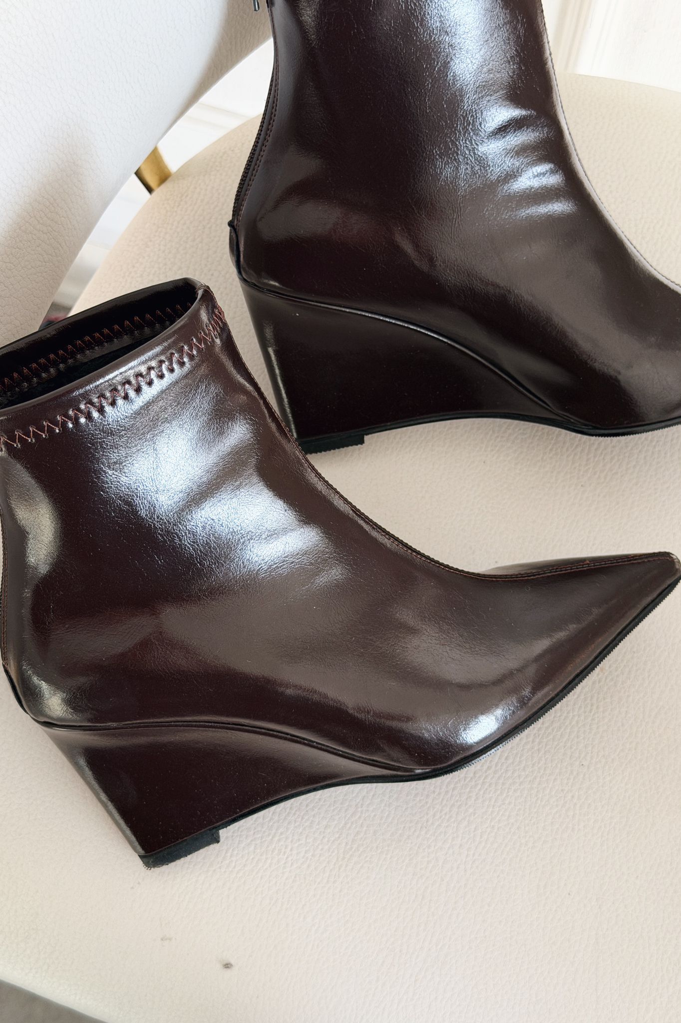 Valoti Kadın Dolgu Topuklu Bot Acıkahve Mat Deri