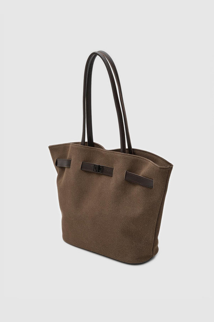 Fiorra Omuz Çantası Acıkahve Süet