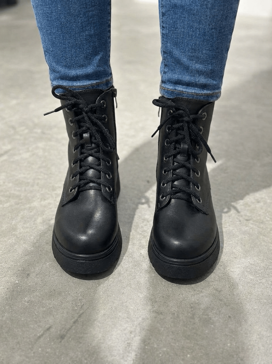 Voltera Kadın Bot Sİyah Mat Deri - ILOVESHOES