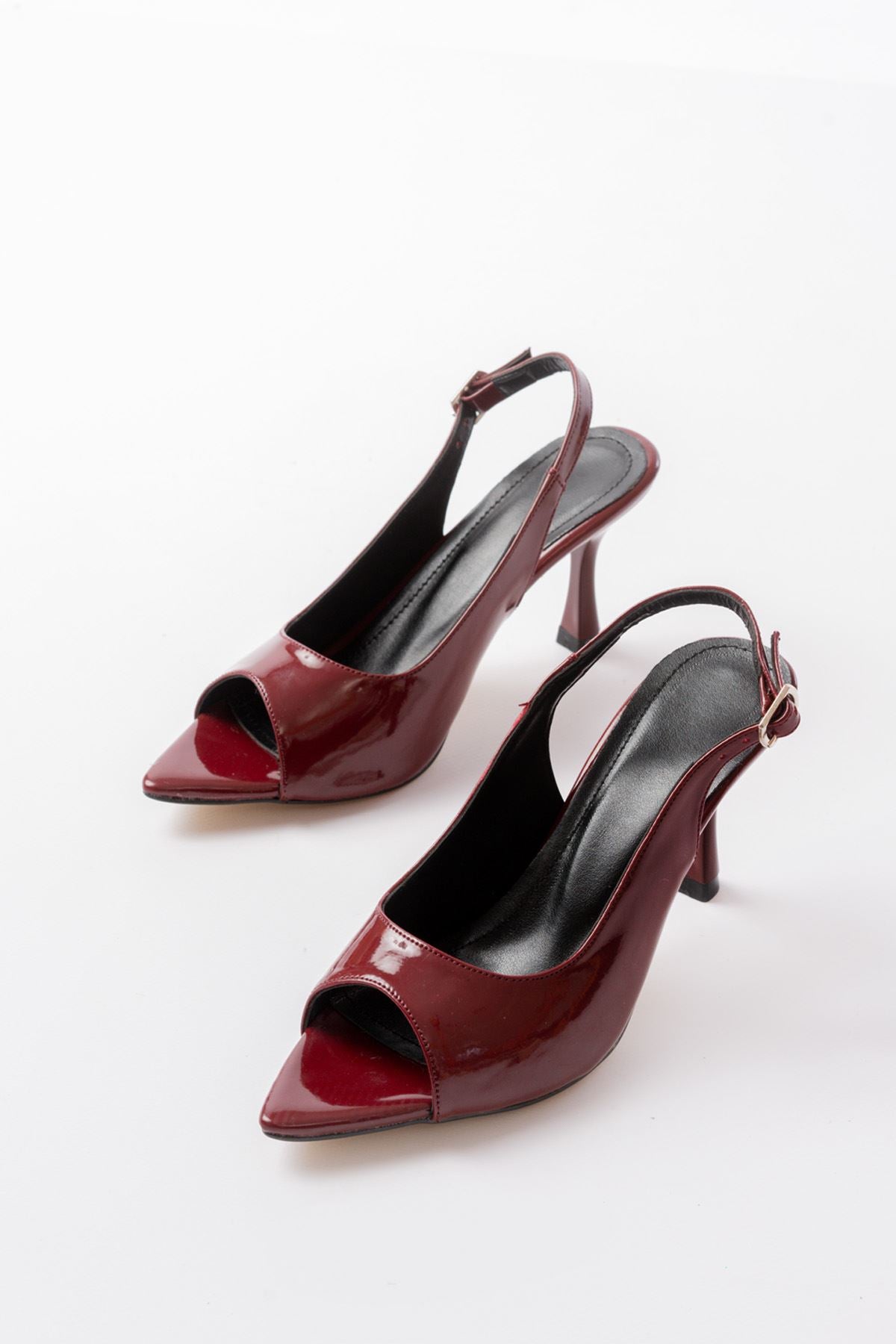 Remya Rugan Bordo Topuklu Ayakkabı - ILOVESHOES