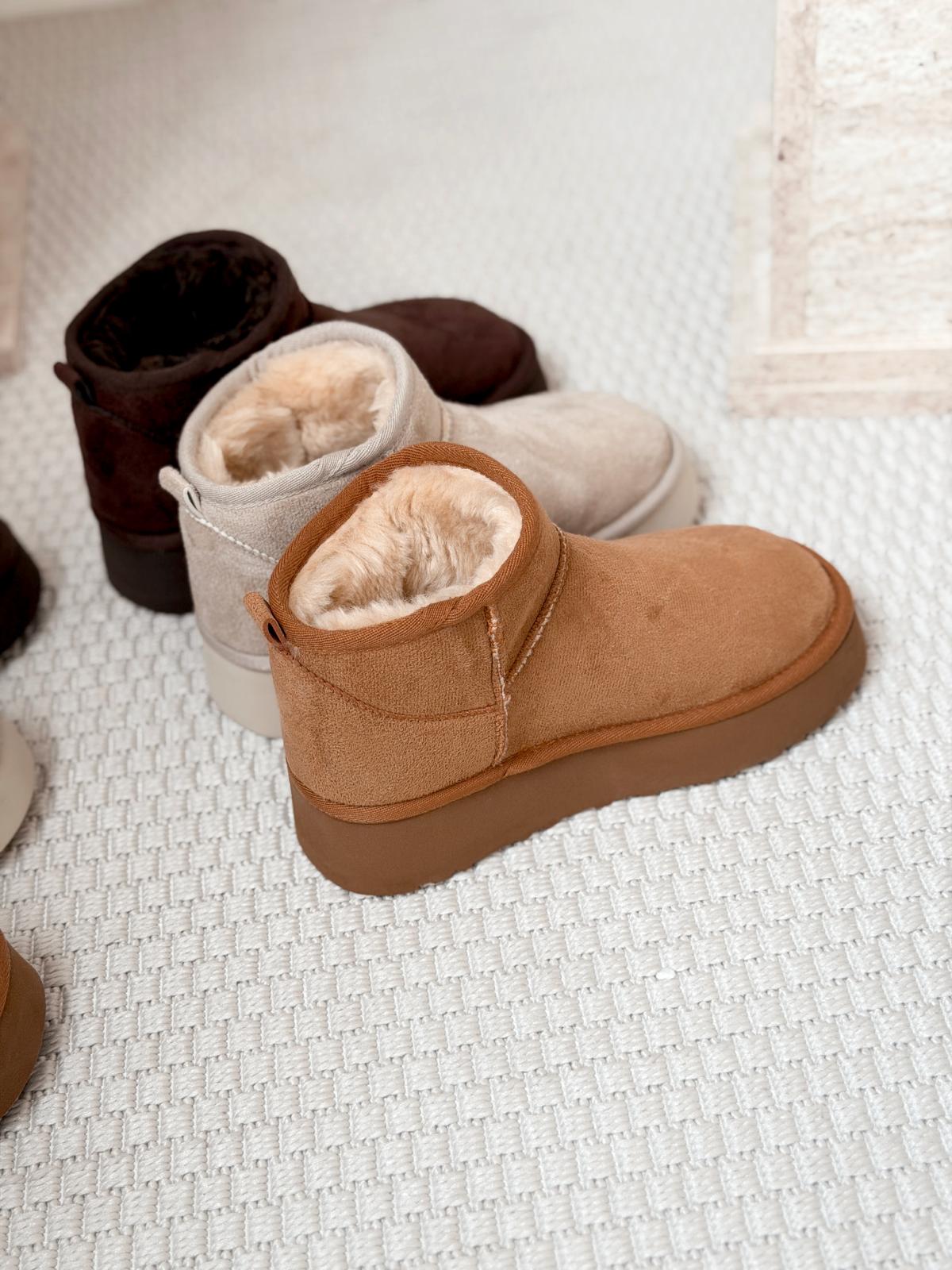 Leonar Kadın İçi Tüylü Bot Acıkahve Süet - ILOVESHOES