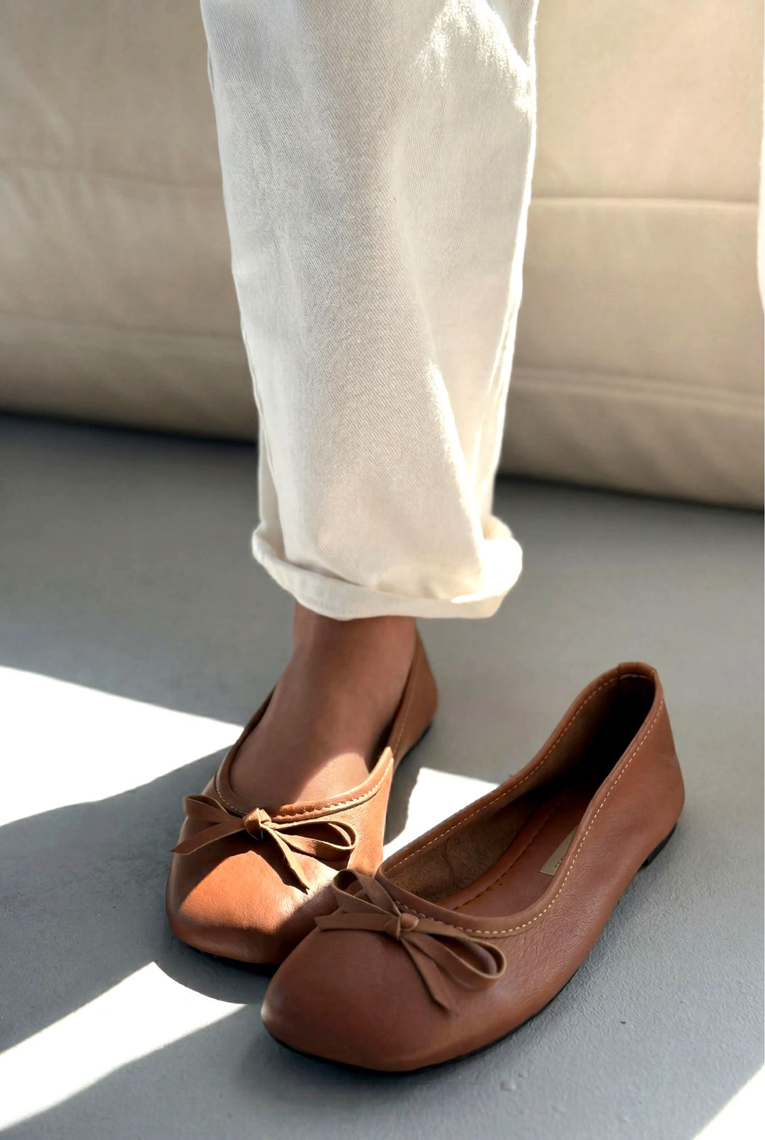 Telion Taba Hakiki Deri Kadın Babet - ILOVESHOES
