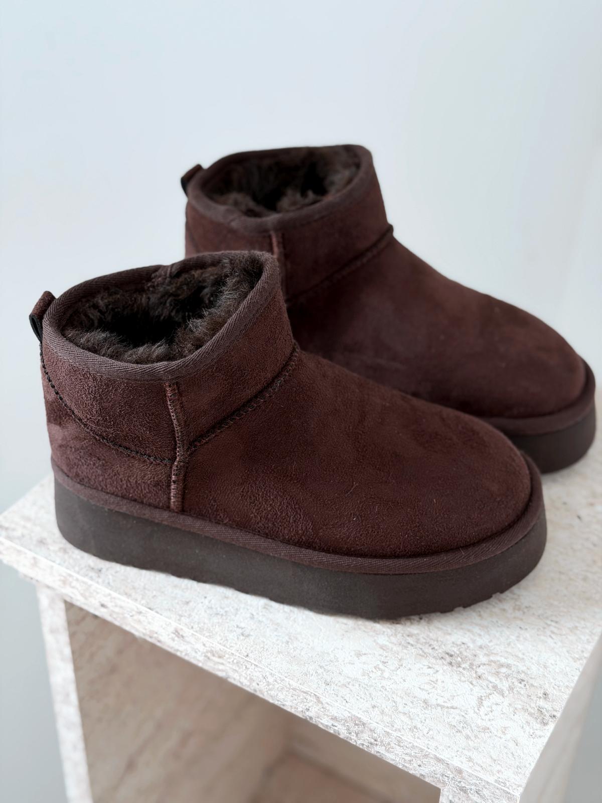 Leonar Kadın İçi Tüylü Bot Acıkahve Süet - ILOVESHOES