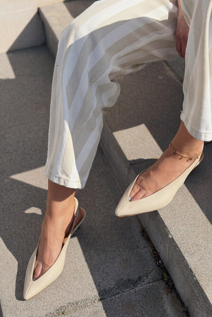 Casira Bej Mat Deri Kadın Stiletto
