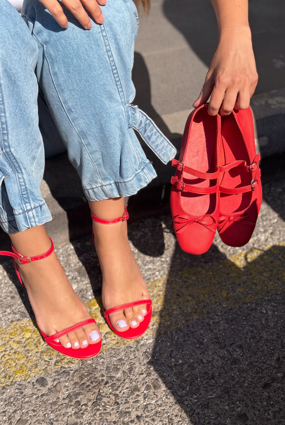 Lovia Kırmızı Mat Hakiki Deri Kadın Babet - ILOVESHOES