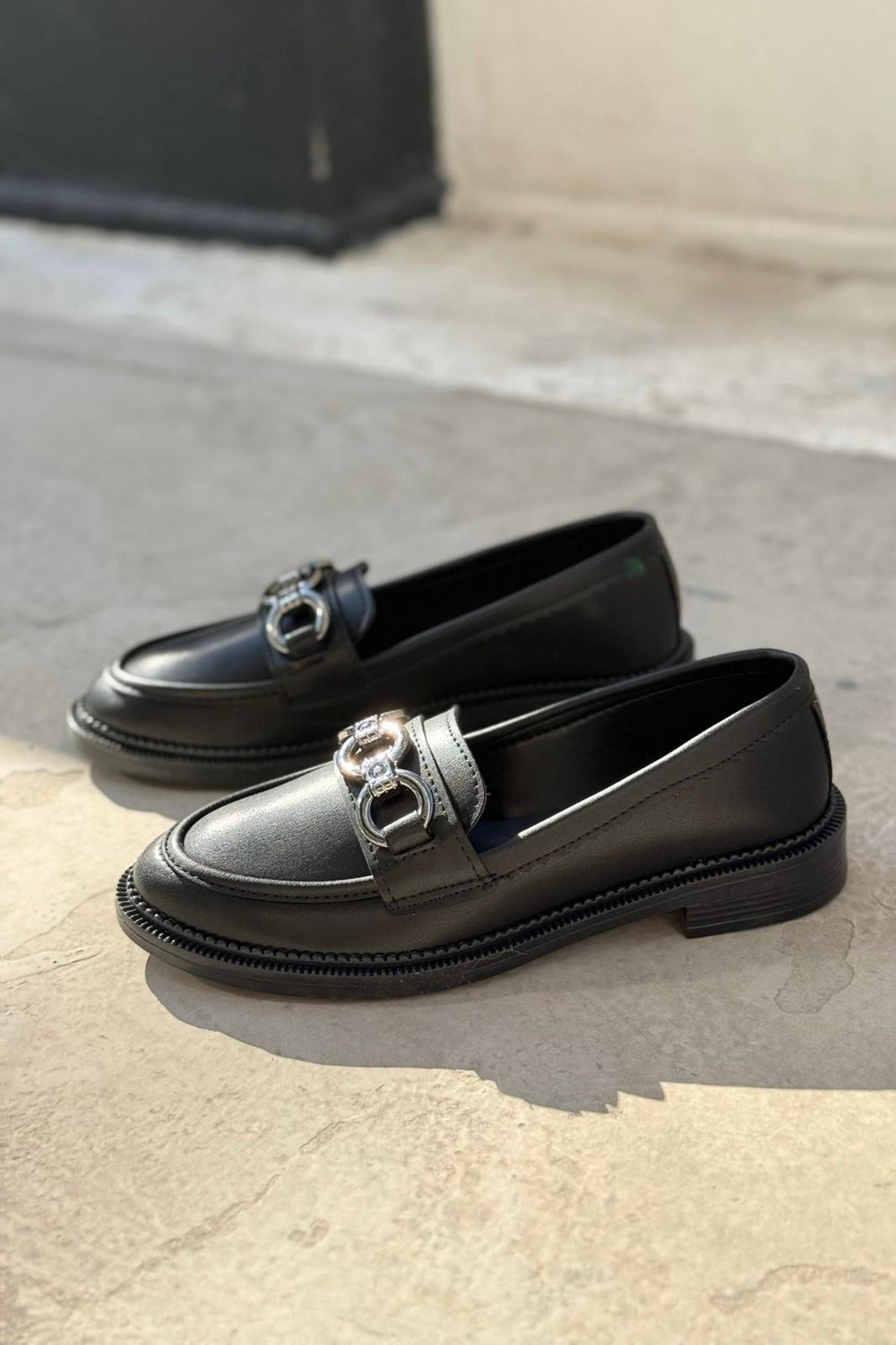 Ardel Mat Deri Siyah Kadın Loafer - ILOVESHOES