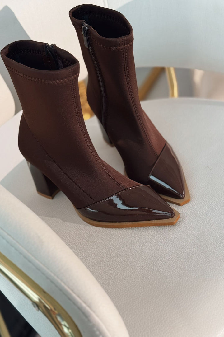 Mivora Streç Acı Kahve Kadın Bot - ILOVESHOES