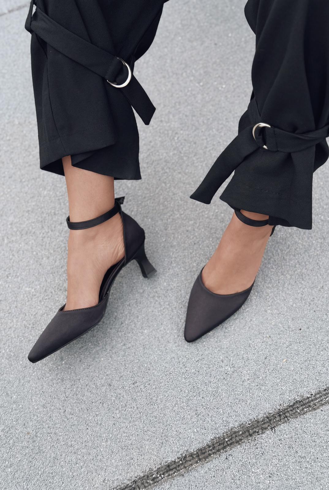 Arlin Siyah Mat Deri Kadın Stiletto - ILOVESHOES