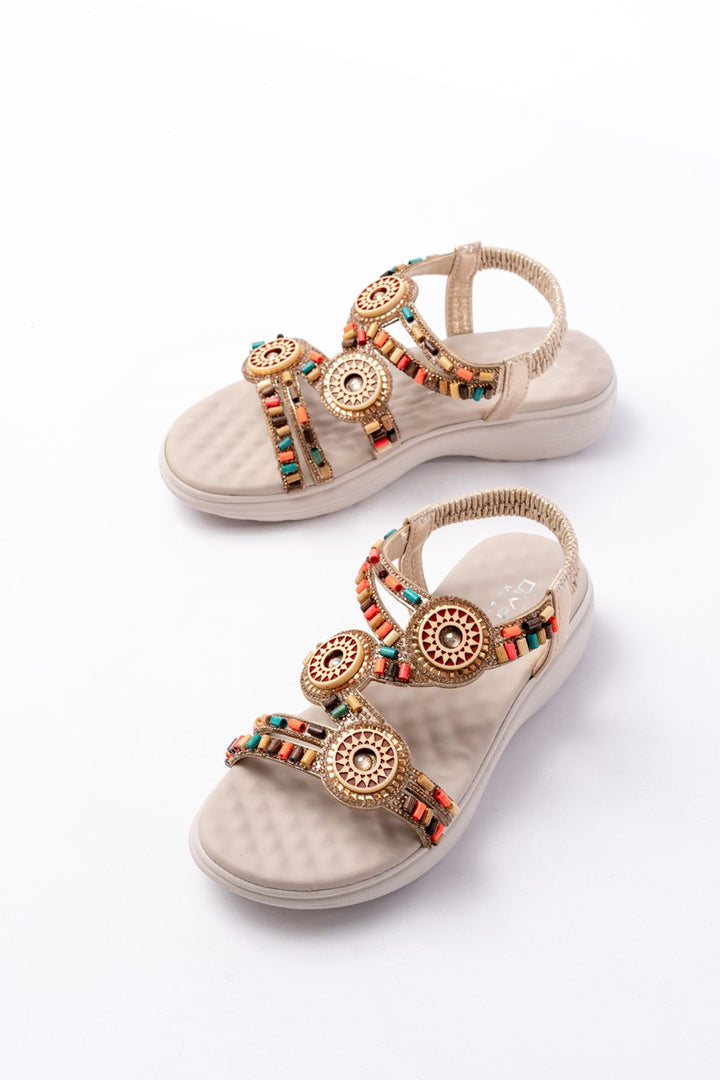 Lorien Beige Stone Detailed Women&
