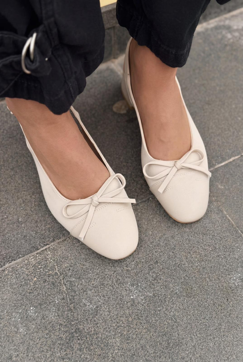 Rivka Mary Jane Topuklu Ayakkabı Bej Saten - ILOVESHOES