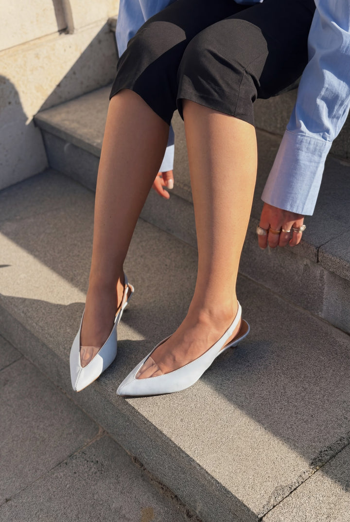 Casira Bebek Mavisi Mat Deri Kadın Stiletto - ILOVESHOES