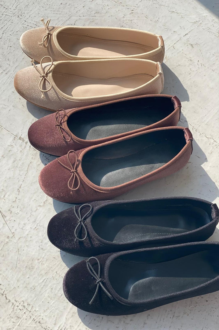 Lante Velvet Mary Jane Ballet Flats Dark Brown