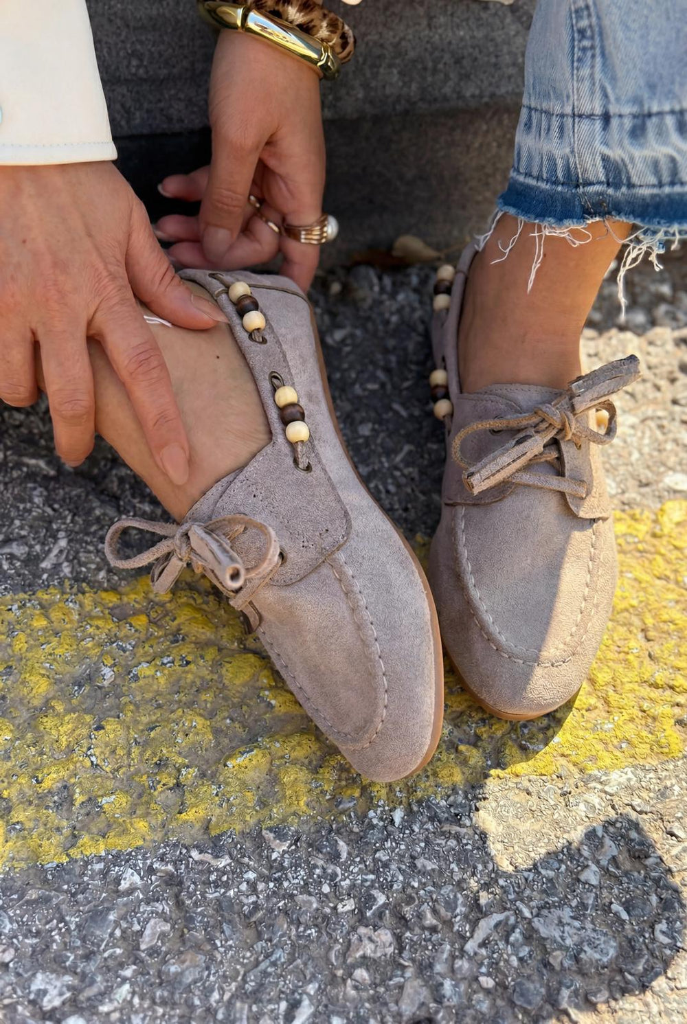 Brion Kadın Oxford Ayakkabı Vizon Süet - ILOVESHOES