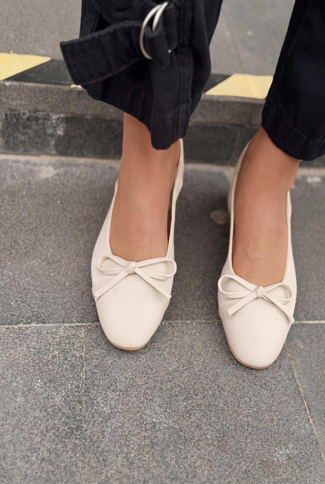 Rivka Mary Jane Topuklu Ayakkabı Bej Saten - ILOVESHOES