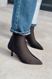 Orvex Kadın Dalgıç İnce Topuklu Bot Siyah - ILOVESHOES