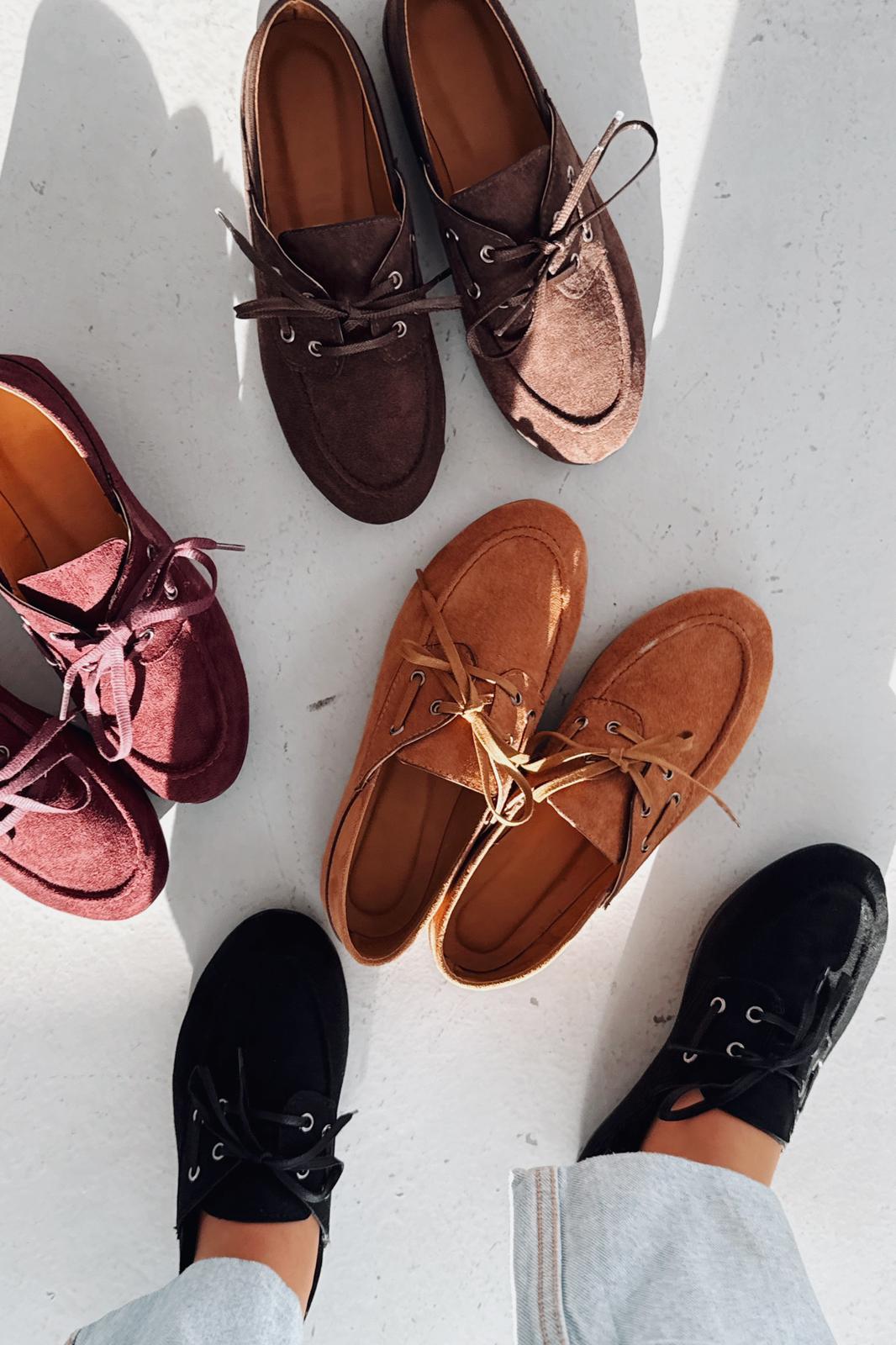 Maltra Kadın Oxford Ayakkabı Bordo Süet - ILOVESHOES