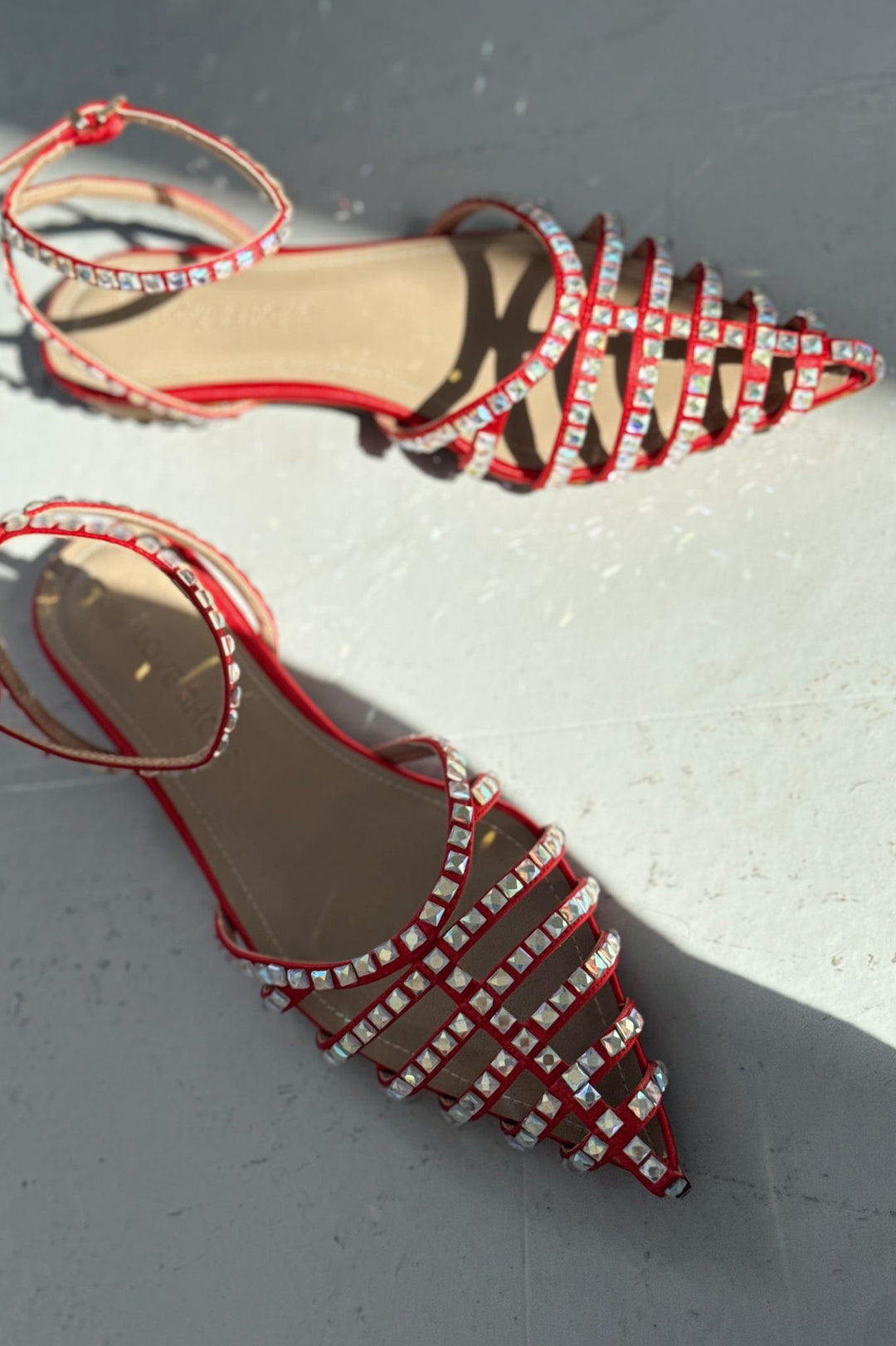 Xomira Kırmızı Bant Detaylı Kadın Babet - ILOVESHOES