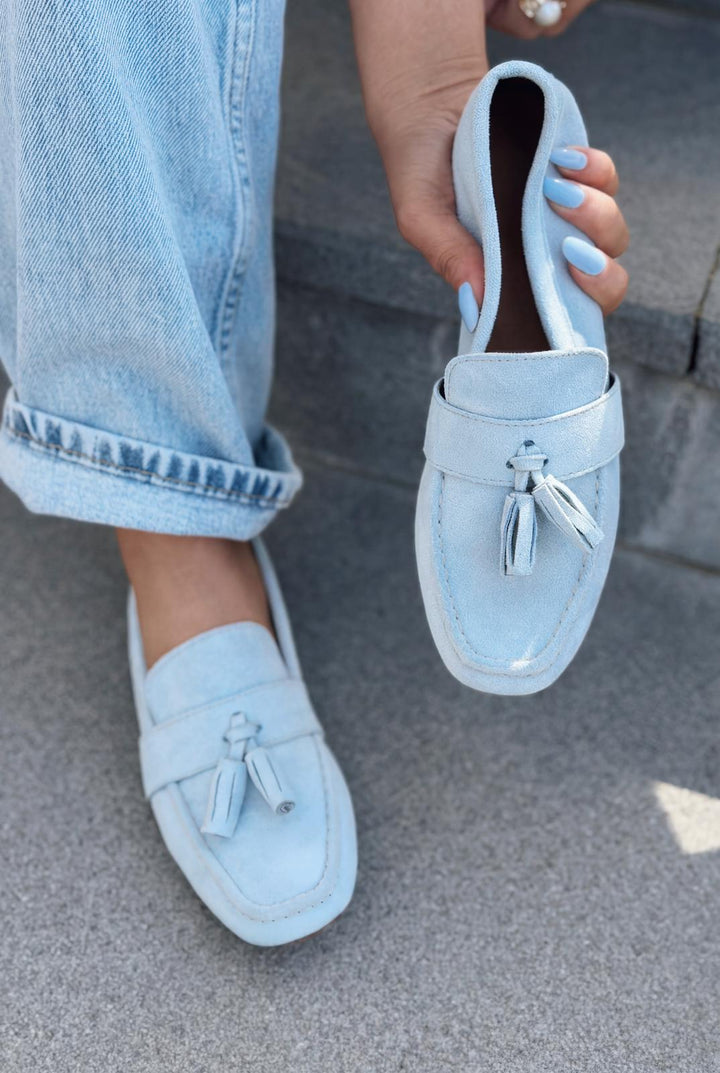 Olena Baby Blue Suede Women&