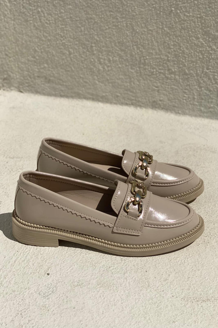 Kasto Rugan Bej Kadın Loafer - ILOVESHOES