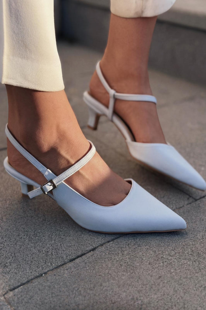 Torev Bebek Mavisi Mat Deri Kadın Stiletto - ILOVESHOES
