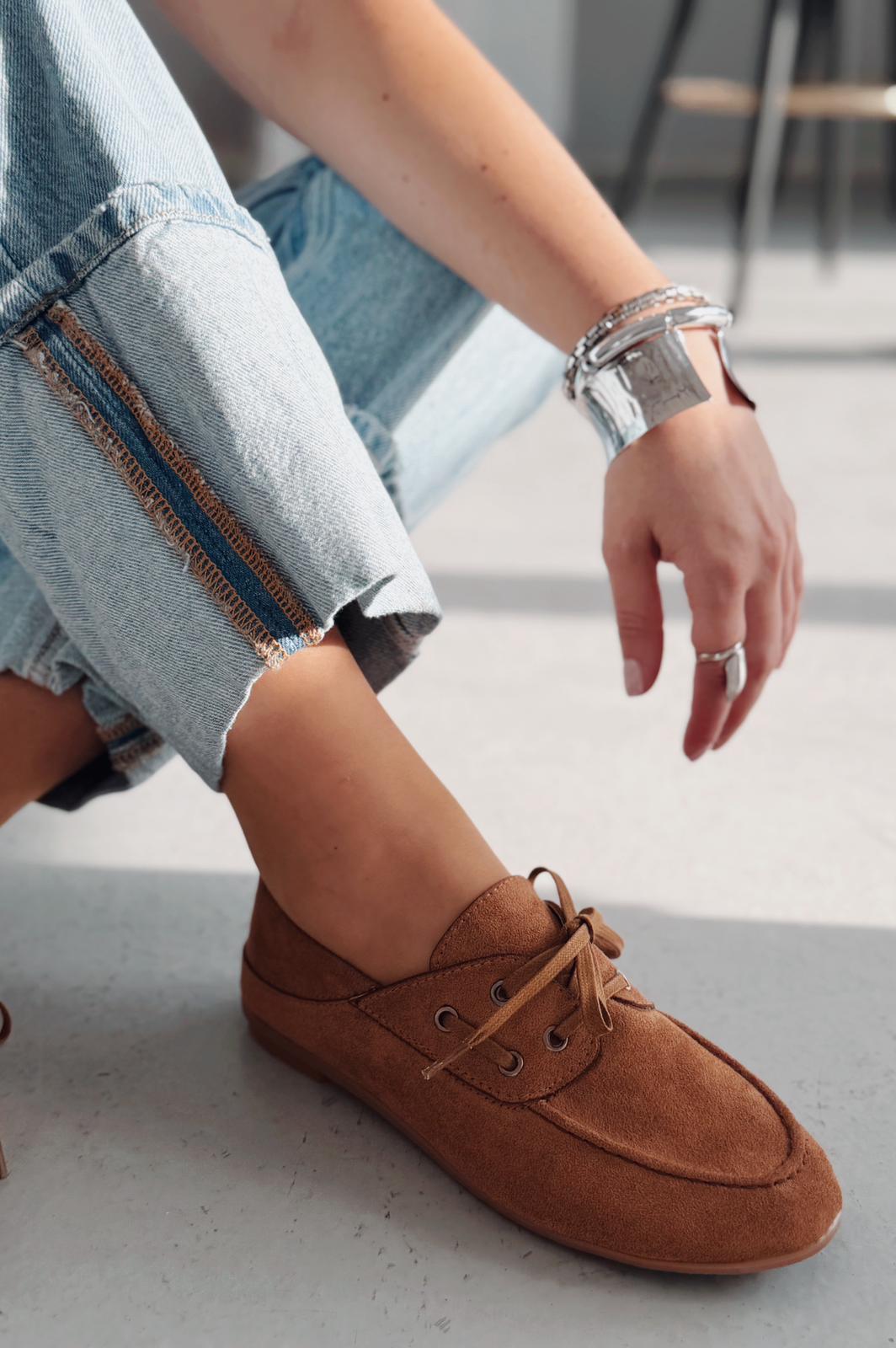 Maltra Kadın Oxford Ayakkabı Taba Süet - ILOVESHOES