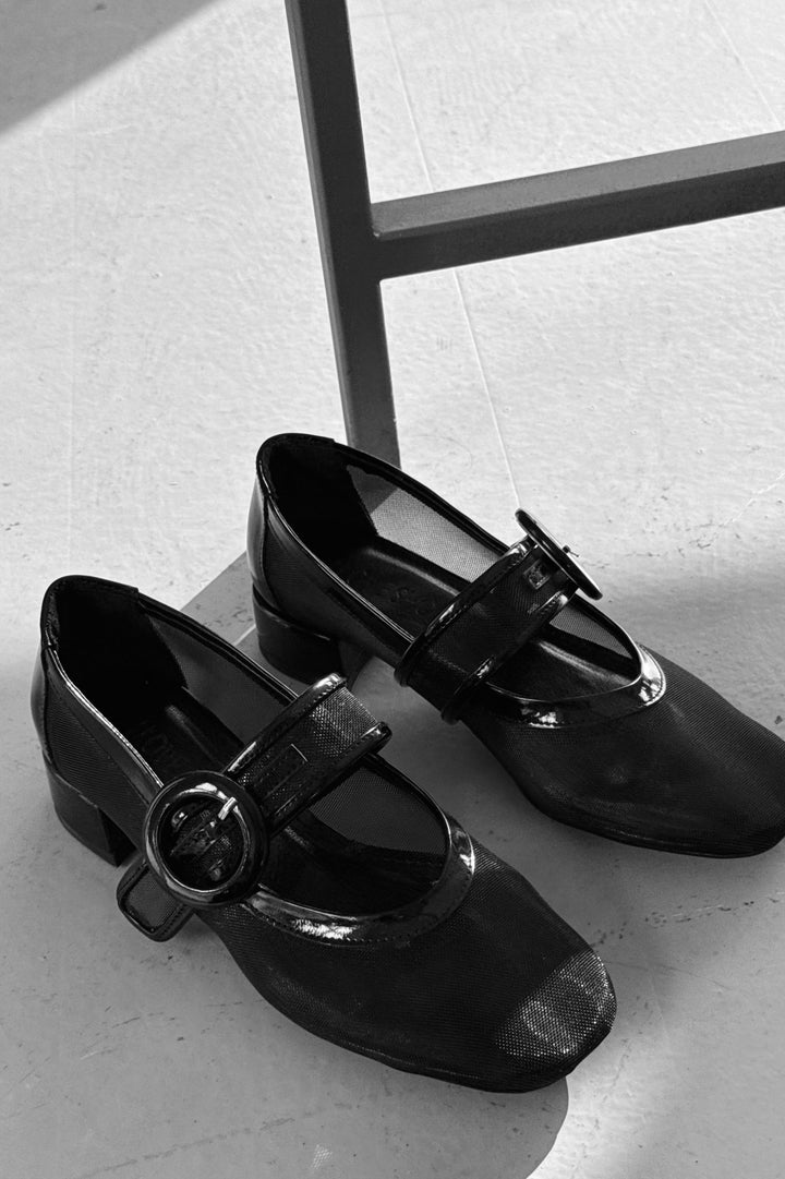 Cyreya File Siyah Toka Detaylı Mary Jane - ILOVESHOES