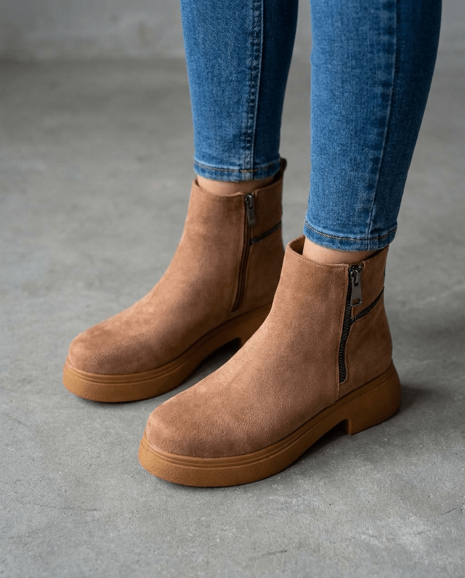 Talvera Kadın Bot Taba Süet - ILOVESHOES