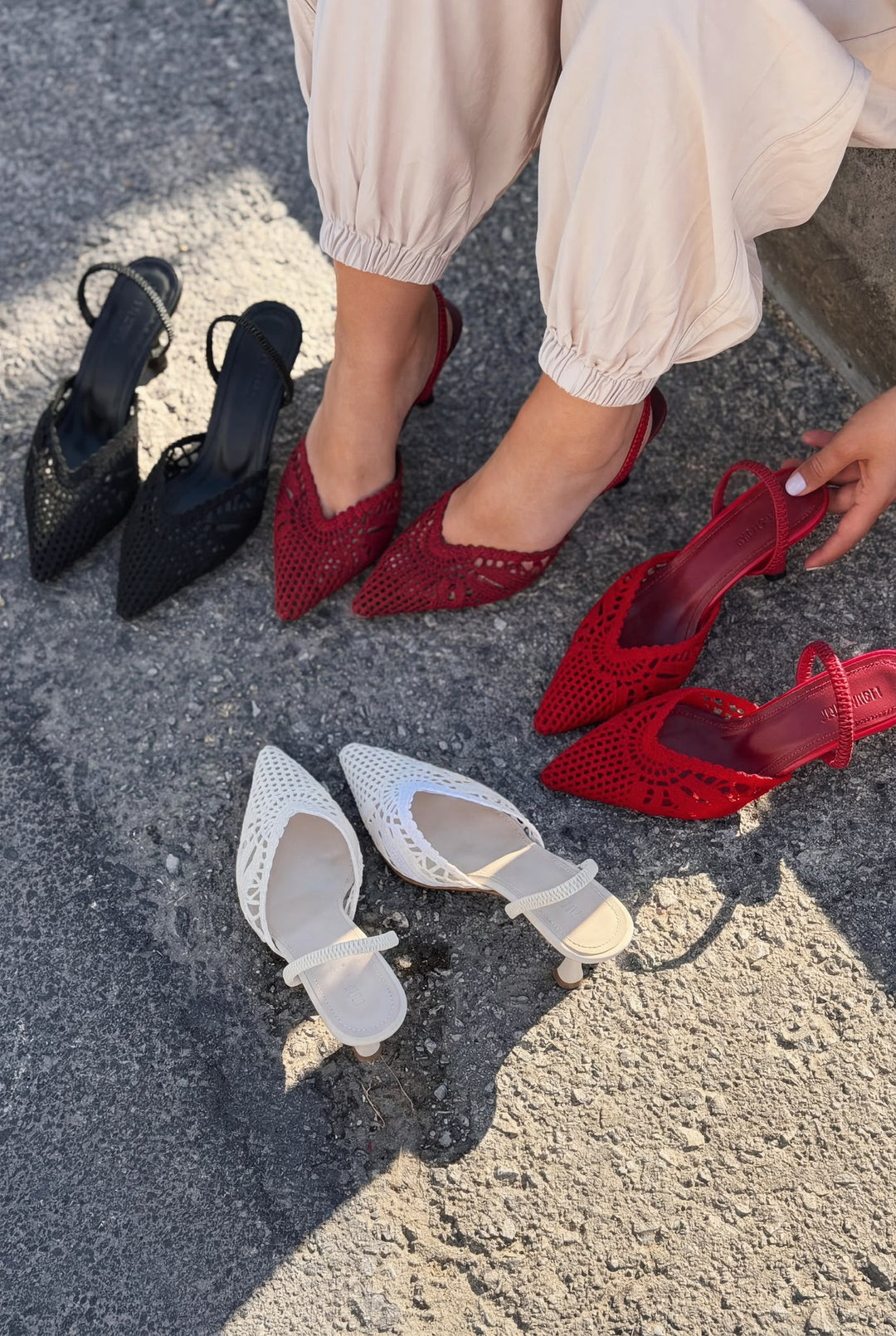 Brina Siyah Dantel Kadın Stiletto
