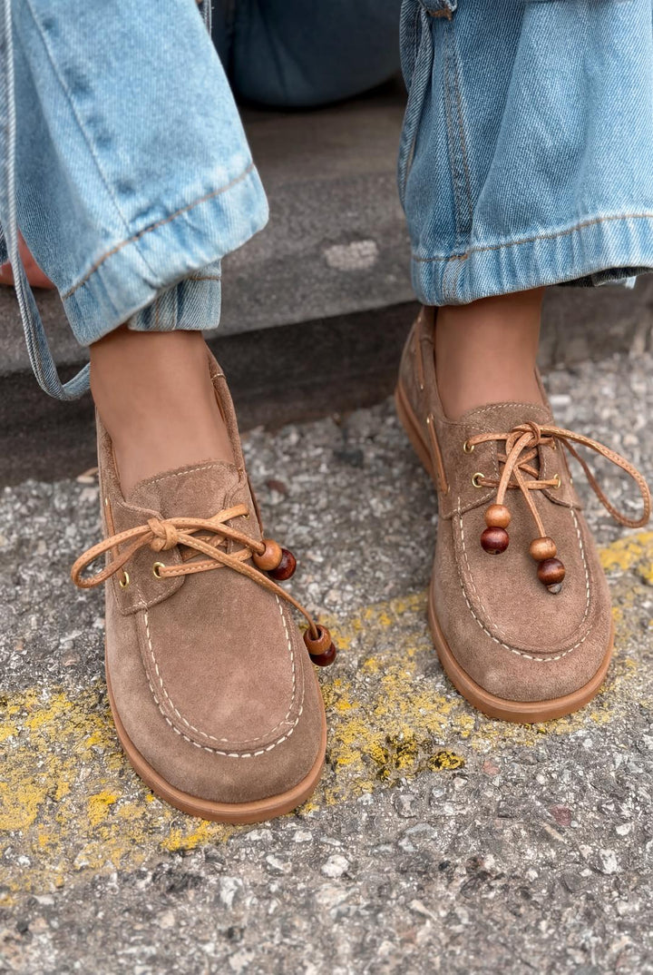 Armon Hakiki Süet Kadın Vizon - ILOVESHOES