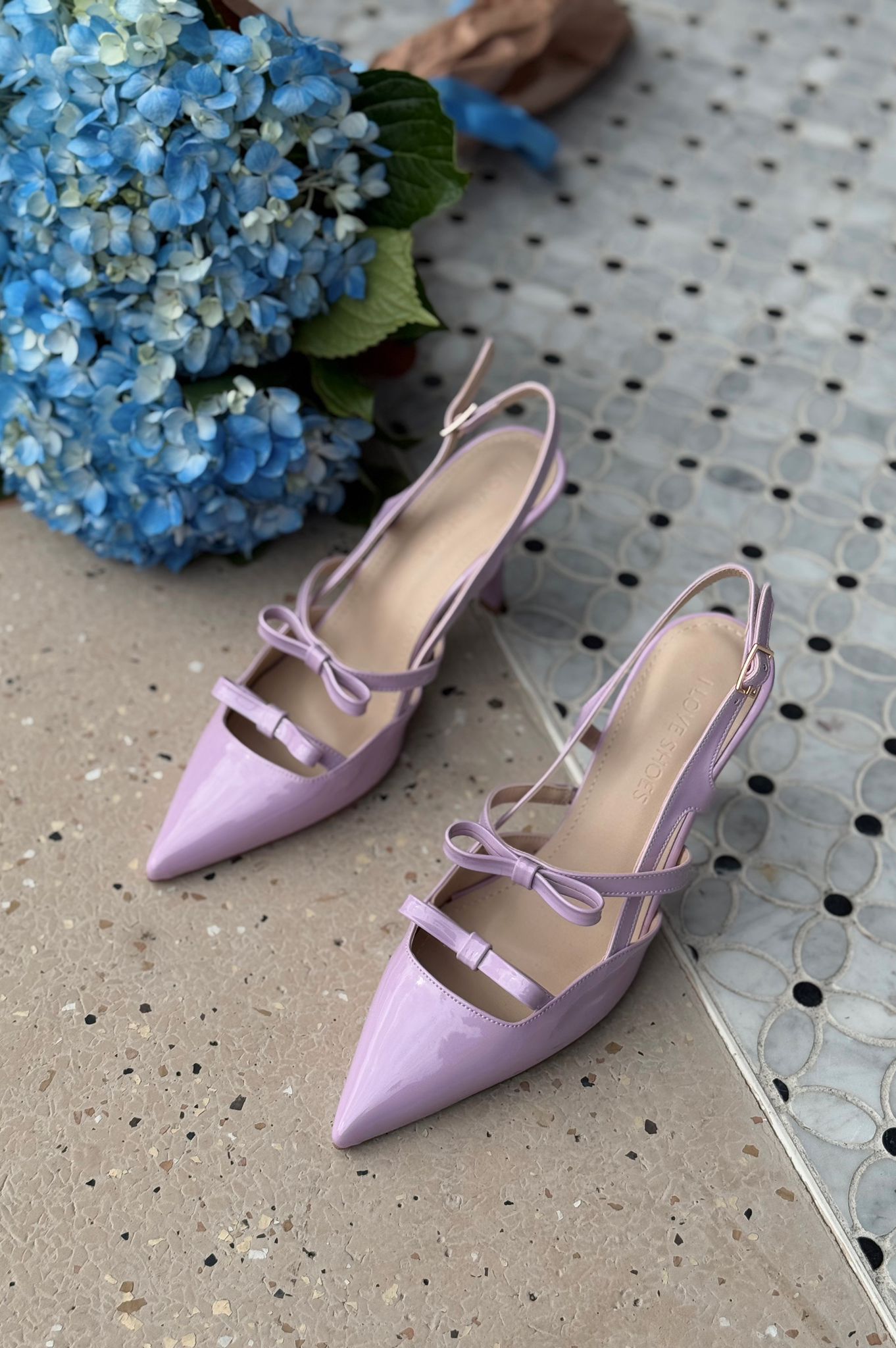 Montra Rugan Fiyonk Detaylı Lila Stiletto