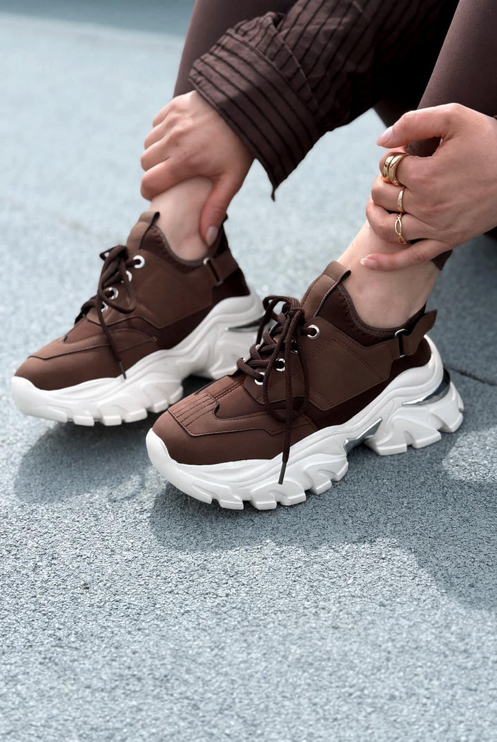 Delorin kadın Spor Ayakkabı Acıkahve - ILOVESHOES