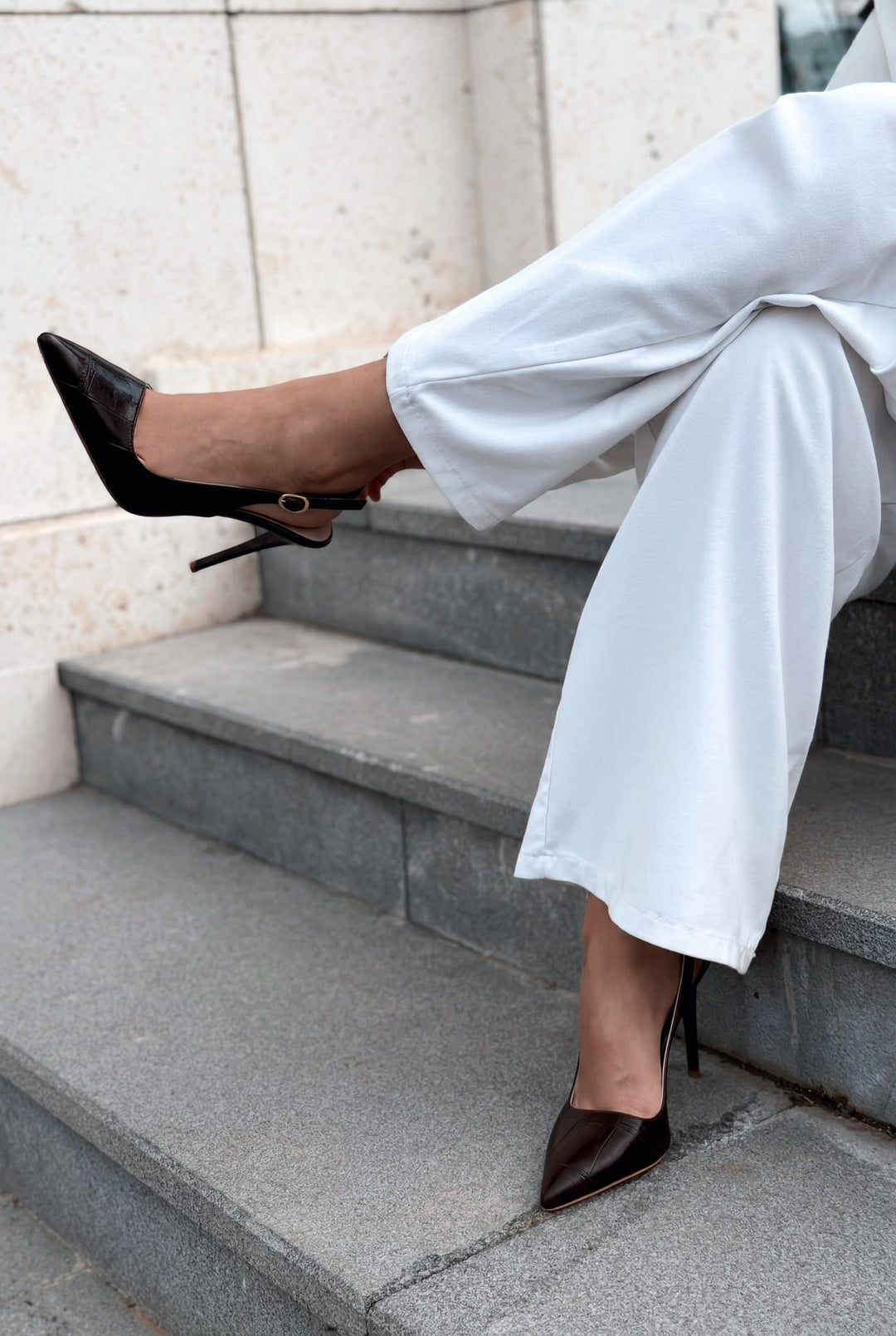 Lure Acı Kahve Kroko Mat Deri Kadın Stiletto