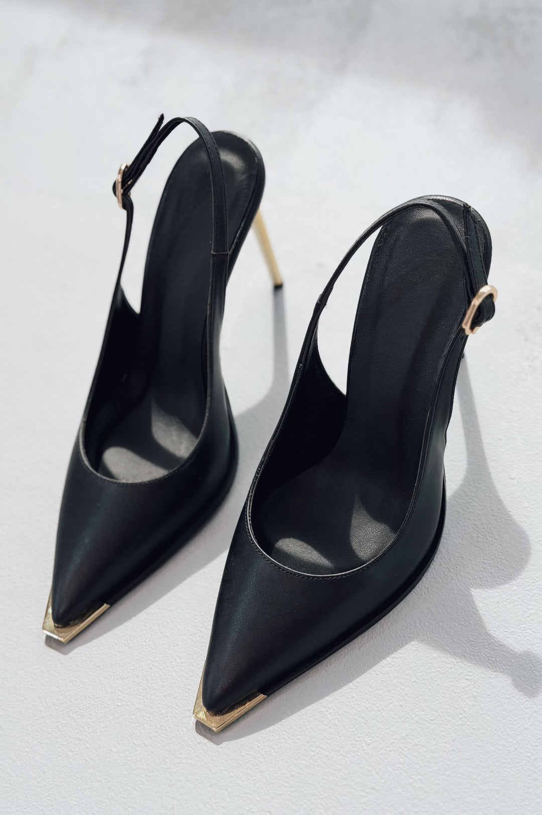 Noris Stiletto Siyah Mat Deri - ILOVESHOES