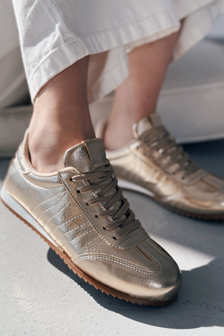 Risel Rugan Gold Kadın Spor Ayakkabı - ILOVESHOES