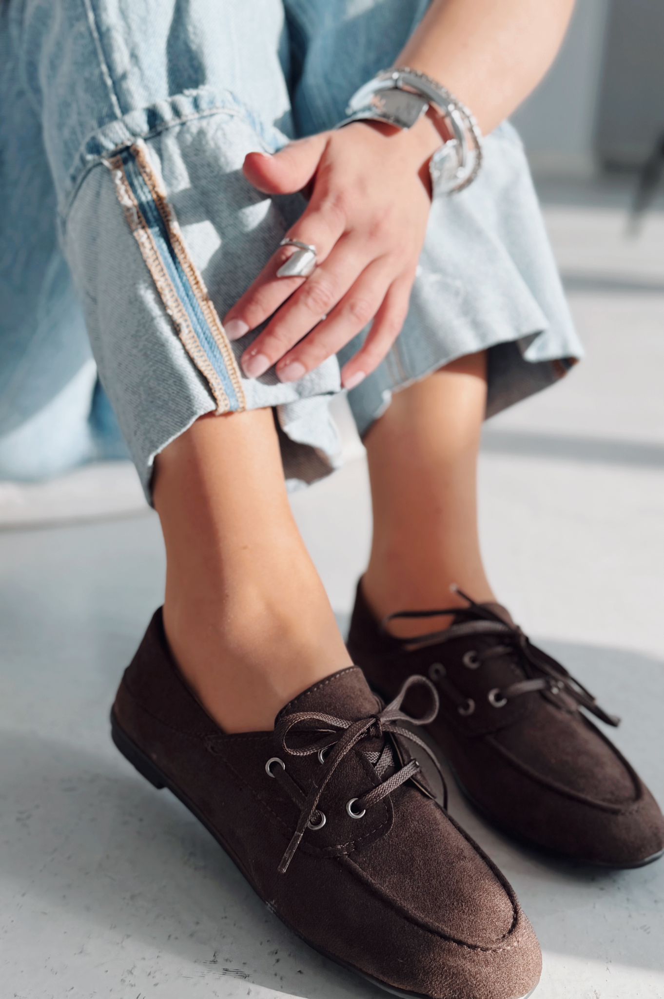 Maltra Kadın Oxford Ayakkabı Acıkahve Süet - ILOVESHOES