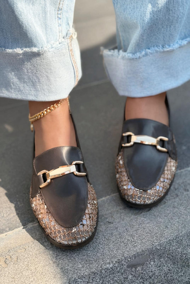 Delter Kadın Loafer Acıkahve Mat Deri - ILOVESHOES