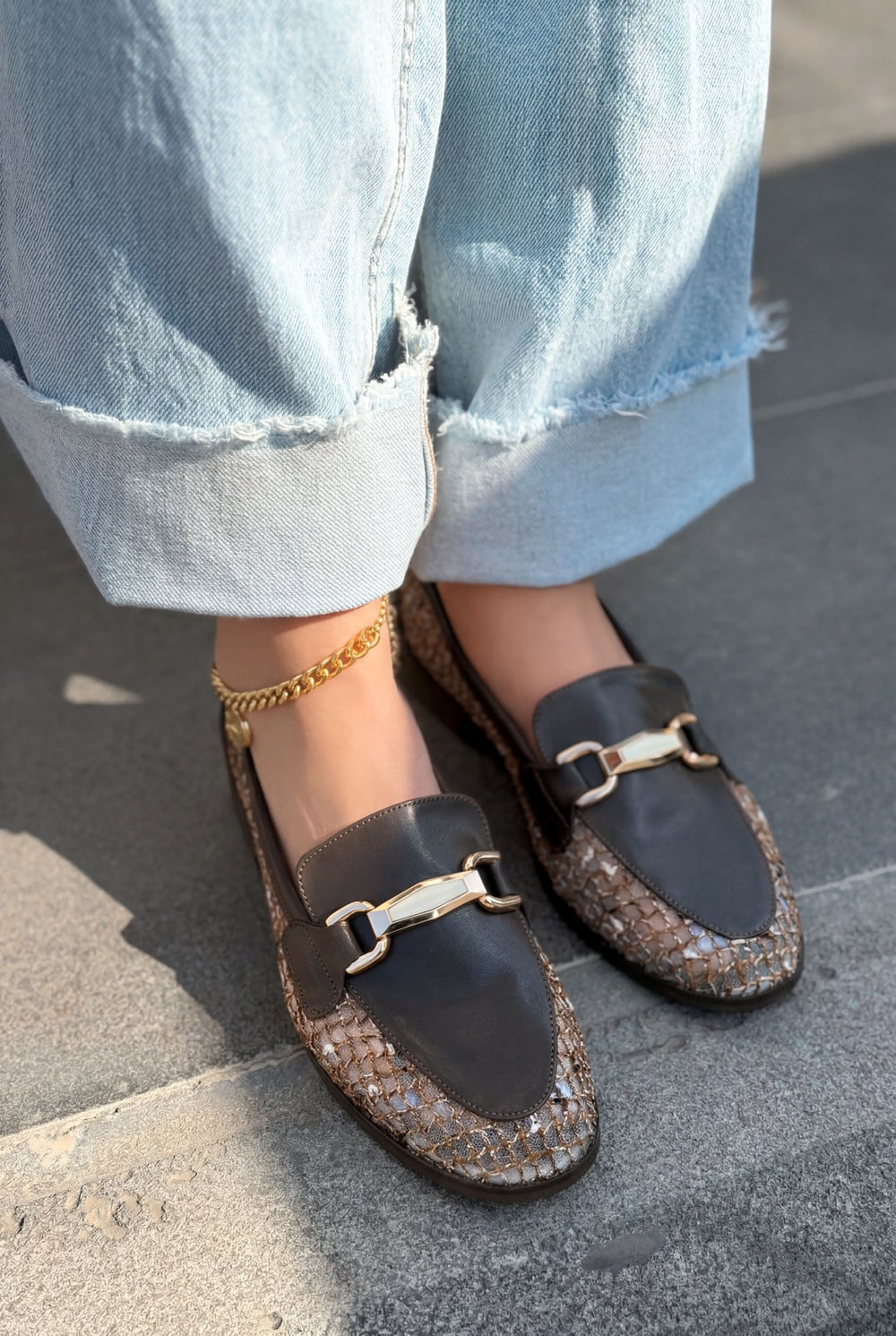 Delter Kadın Loafer Acıkahve Mat Deri - ILOVESHOES